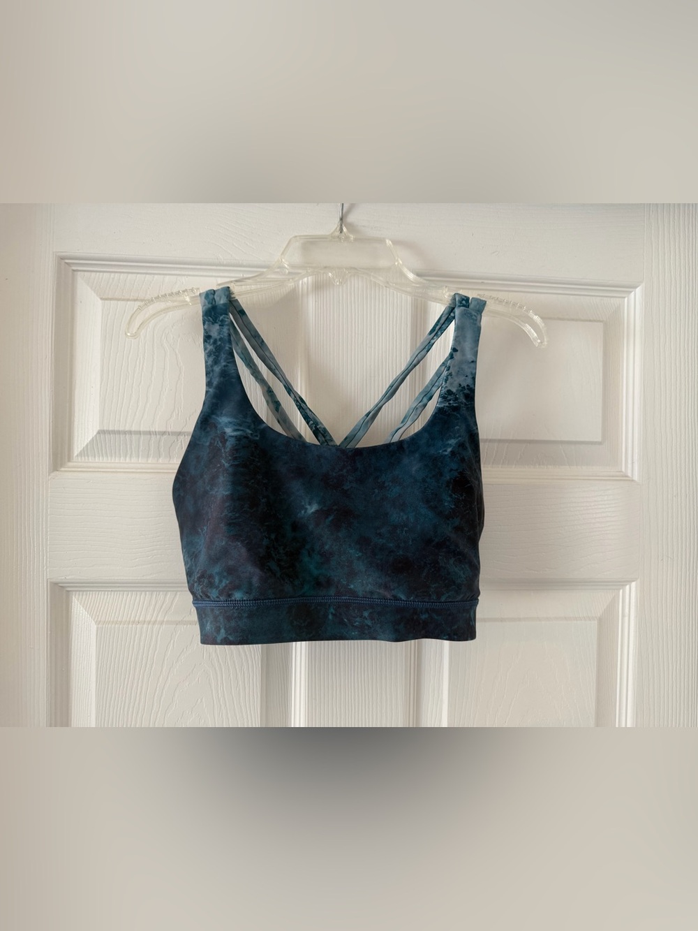 lululemon athletica Blue Tie-Dye Strappy Sports Bra